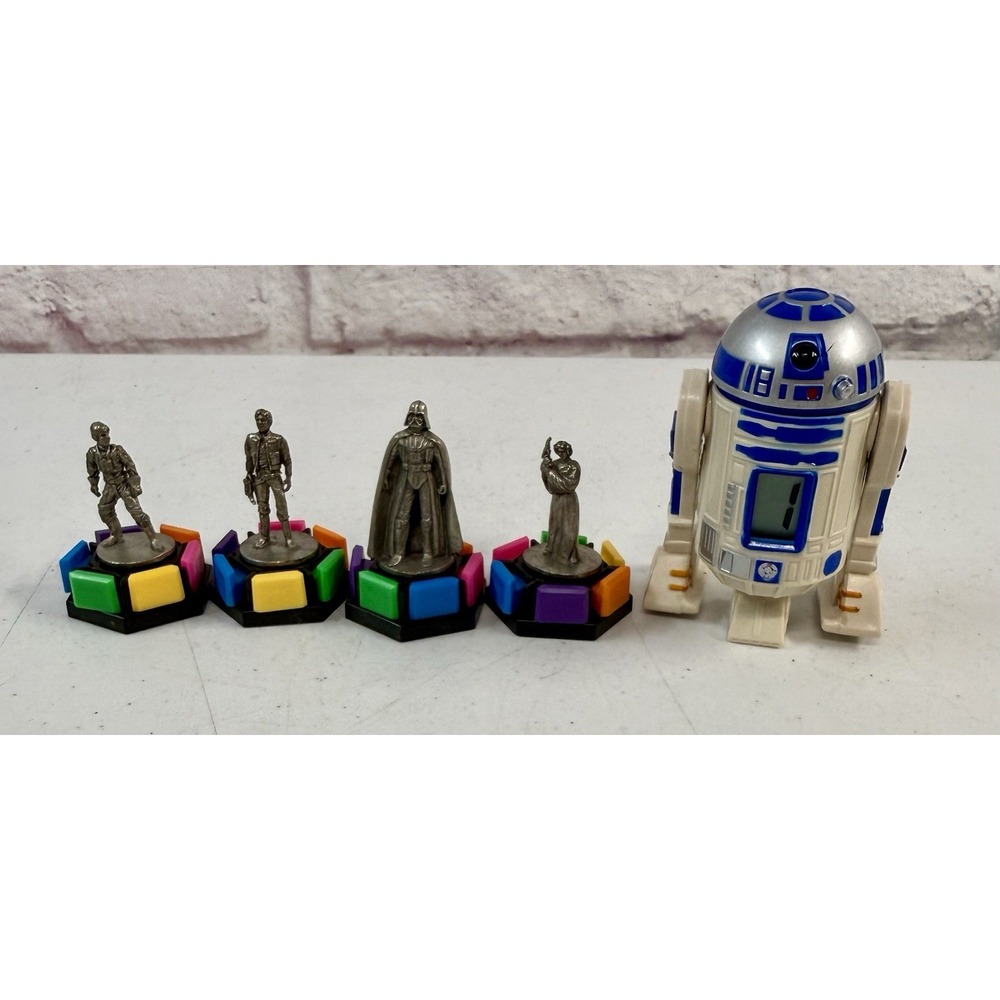 Trivial Pursuit STAR WARS Classic Trilogy 4 Pewter Tokens Movers R2D2 Timer
